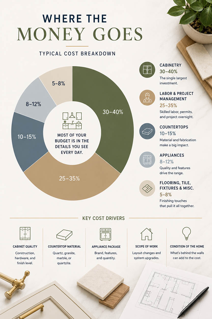 Kitchen Remodel Cost in Burlington, NC - Actual Cost - Martins Construction and Renovations | Bathroom and Kitchen Remodeling